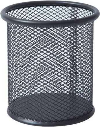Schmiedeeisen Stifthalter Round in Schwarz als Schreibtisch-Stift-Organizer mit großem Fassungsvermögen - Bild 1