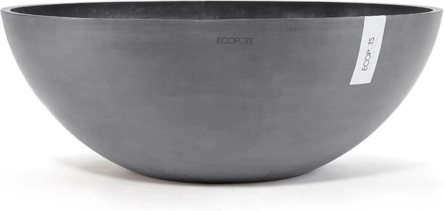 Ecopots Pflanztopf Vienna Grau rund aus recyceltem Kunststoff, Höhe: 70 cm, Durchmesser: 25,5 cm - Bild 1
