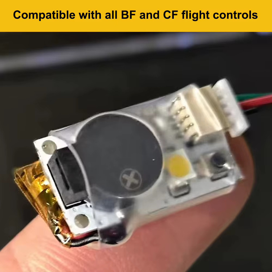 JHEMCU Buzzer Tracker JHE42B JHE42B_S JHE20B mit LED-Alarm 110dB für FPV Racing Drohnen - Bild 4