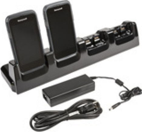 Honeywell Dolphin ChargeBase Handgerät-Ladeständer mit 4 Ausgangssteckplätzen und Netzteil in Schwarz (CT50-CB-2) - Bild 1