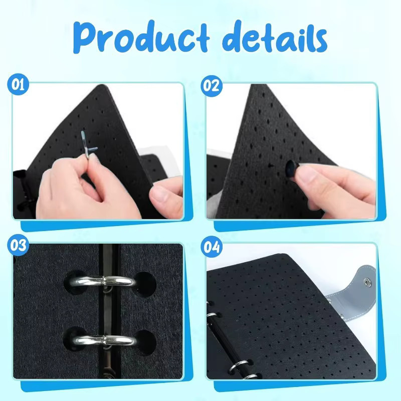 Brosche Display Organizer, Filz, Metall, Schwarz, Erwachsene - Bild 5