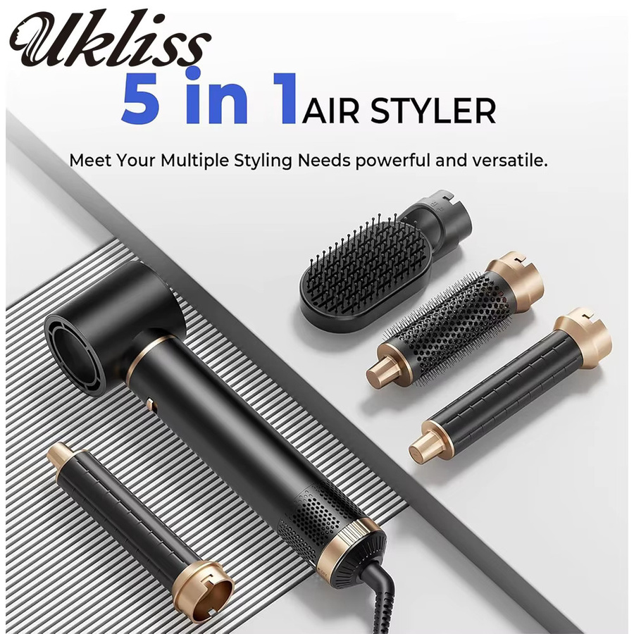 UKLISS 5-in-1 Haartrockner-Bürste, Multifunktional, Unisex - Bild 2
