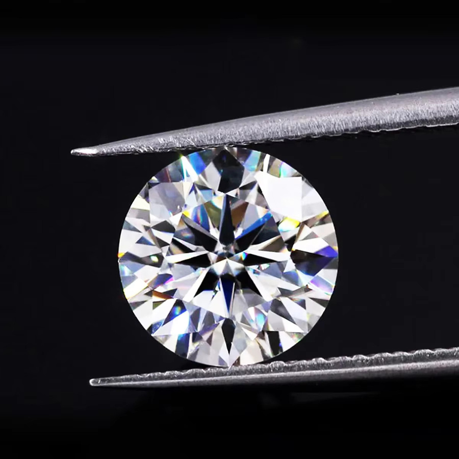 Moissanit, rund, Brillantschliff, Weiß, im Labor gezüchteter Diamant - Bild 2