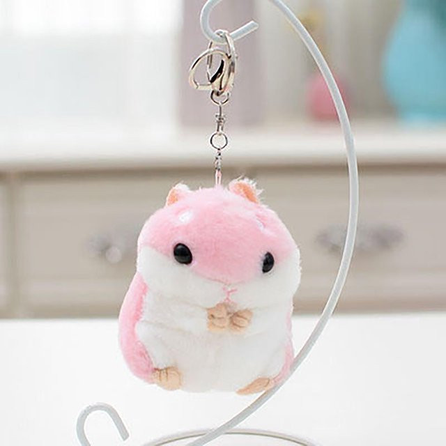 Finerwitao Hamster Plüsch-Schlüsselanhänger, rosa, 10 cm - Bild 1
