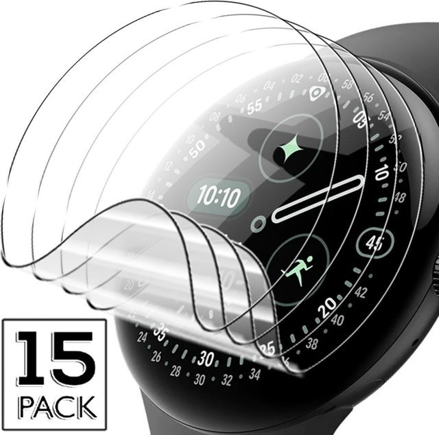 BAPPSUS Hydrogel-Displayschutzfolie für Google Pixel Watch 4 (41 mm und 45 mm), transparente Schutzfolie mit vollständiger Abdeckung und gebogenem Schutz - Bild 1