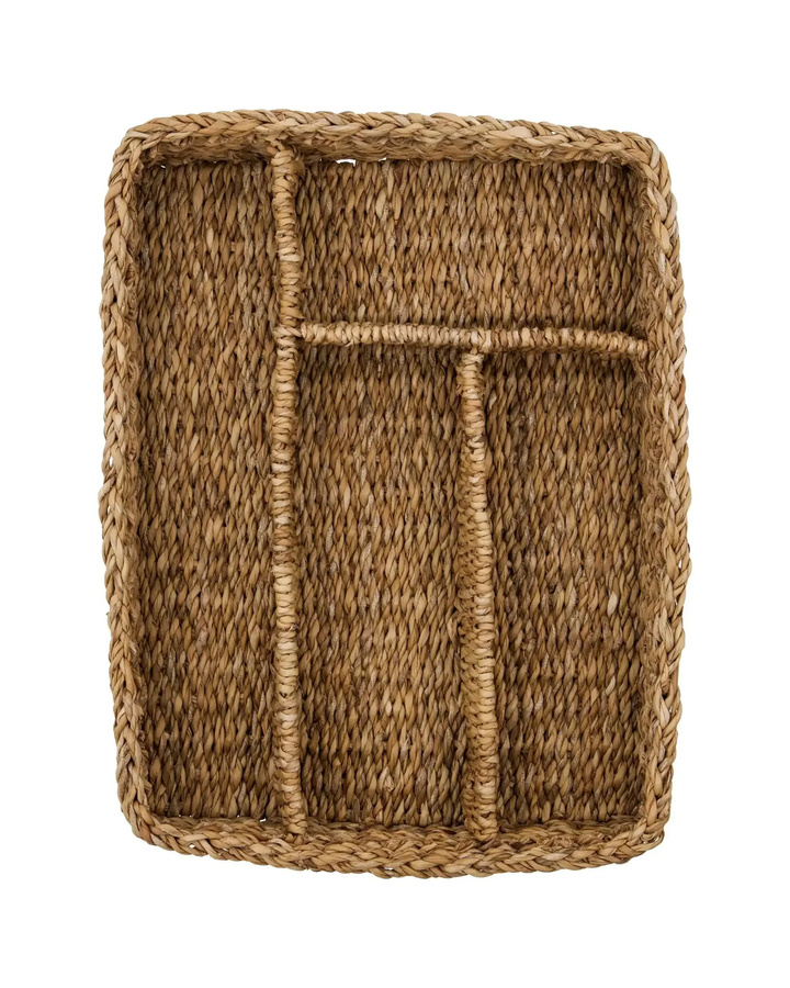 Nicolas Vahe Organizer Korb Naba aus Seegras in Beige und Braun, Durchmesser: 35 cm - Bild 1