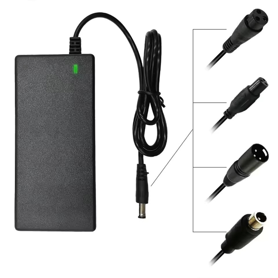 Lithium-Batterie Ladegerät 42V 54,6V 2A mit EU/US Stecker in Schwarz - Bild 2
