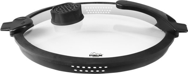 STONELINE SMELL WELL FUTURE Glasdeckel mit Funktion, Schwarz, Durchmesser: 24 cm - Bild 1