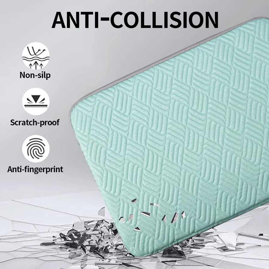 SZBRYTMAX Modische Leder-Laptoptasche in Silber für MacBook Air Pro und Tablets von 13 bis 16 Zoll - Bild 2