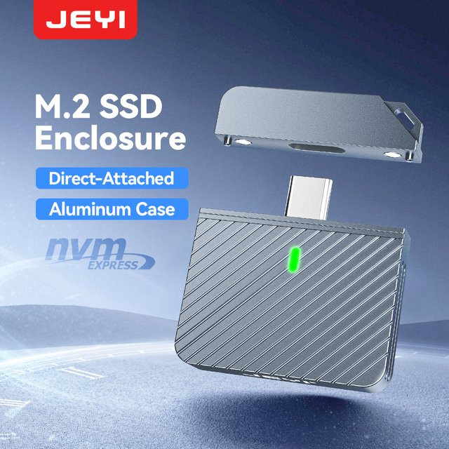 JEYI M.2 2230 NVMe SSD-Gehäuse mit USB 3.2 10 Gbit/s und magnetischer Schutzabdeckung, Aluminiumgehäuse mit Type-C Direktanschluss - Bild 1