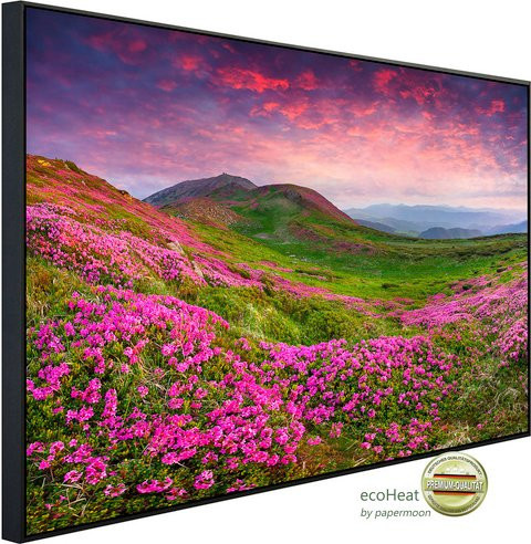 papermoon EcoHeat Infrarotheizung Rhododendron Blumen, bunt mit Matt-Effekt, App-Steuerung und Überhitzungsschutz - Bild 1
