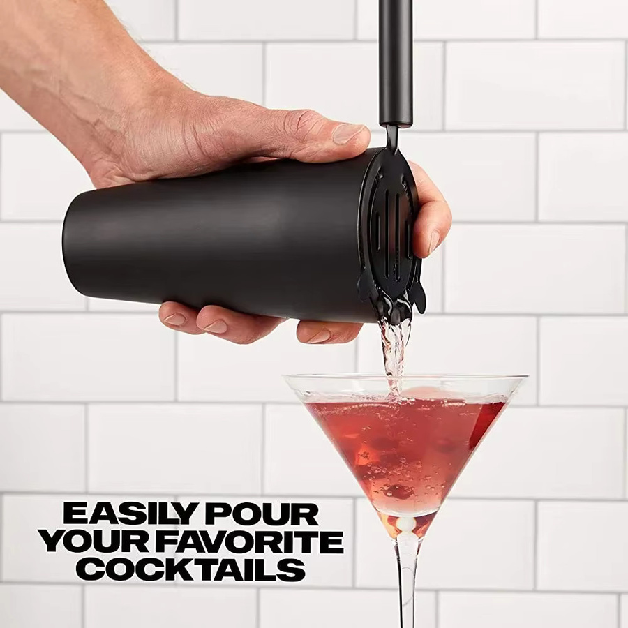 8-teiliges Cocktail-Shaker-Set aus Edelstahl in Mattschwarz für deine Hausbar - Bild 5