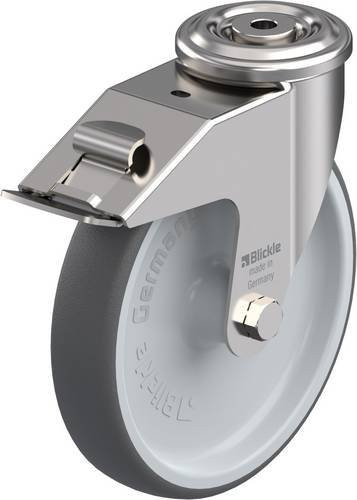 Blickle LEXR-PATH 200G-FI Lenkrolle mit Feststeller aus Edelstahl in Grau/Silber, Rad-Durchmesser: 20 cm, Tragfähigkeit: 300 kg - Bild 1