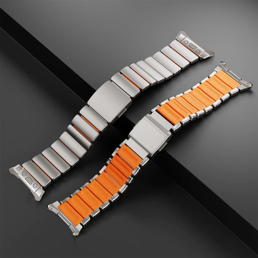 CHIICSMART Uhrenarmband Titan, Silikon, Silber, Unisex - Bild 3