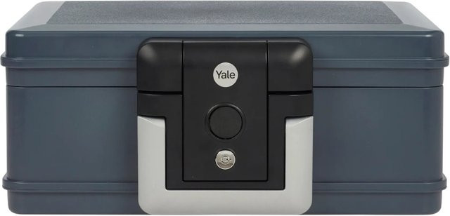 Yale Feuer- und Wasserschutz-Kassette S 5 in Grau mit Schlüsselschloss - Bild 1