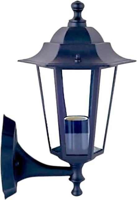 Dapo Außen Wandleuchte Kingston in Schwarz aus Aluminium und Glas mit klassischem Design und E27 Fassung - Bild 1