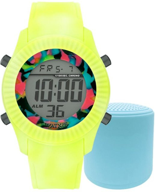 WATXANDCO Digitaluhr, Quarz, Kunststoff, Silikon, Gelb, Damen - Bild 1