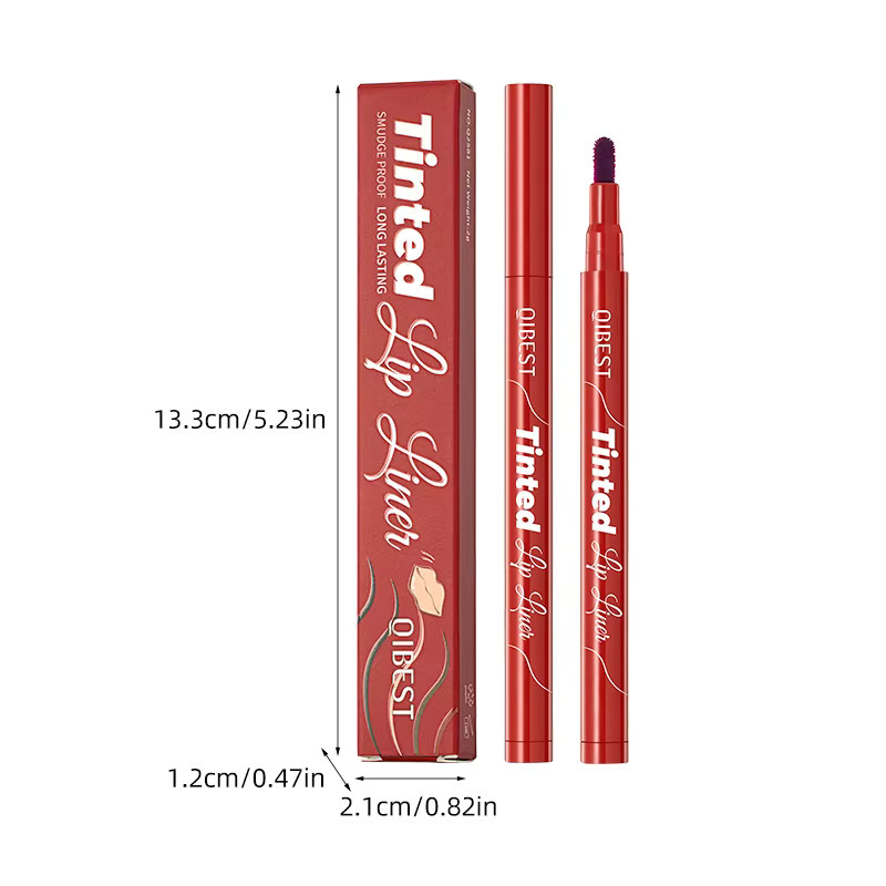 QIBEST Lippenstift und Lipliner, 5 Farben, Nude, Matt - Bild 5