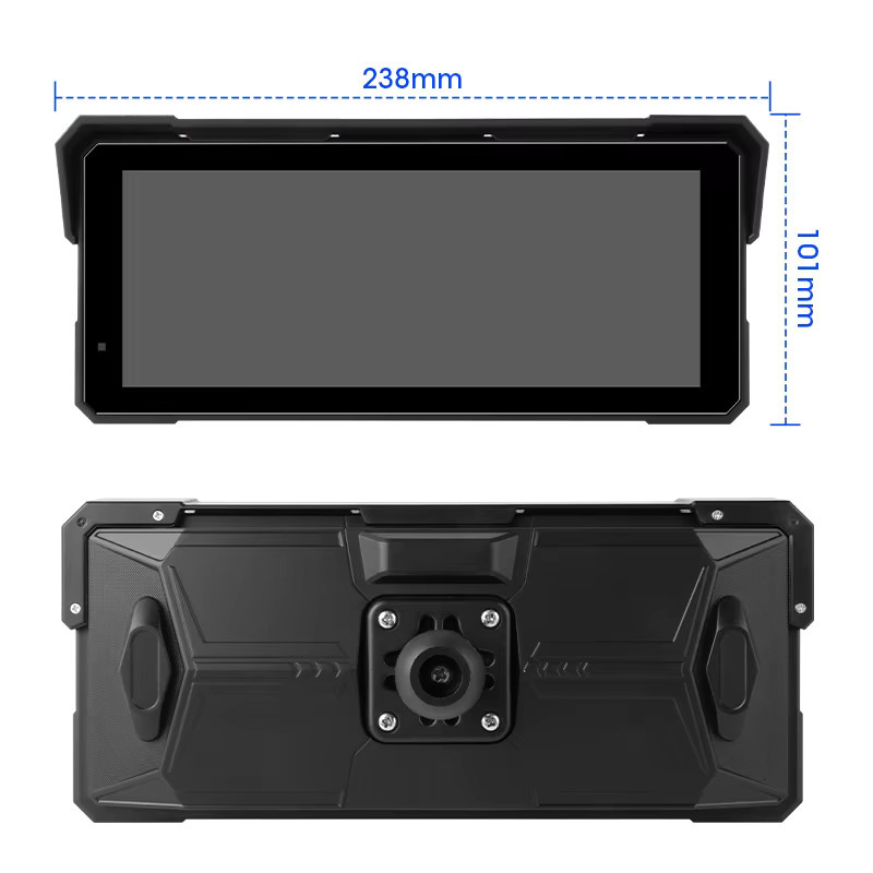 Jansite Motorrad-GPS-Navigationsgerät mit 8,1 Zoll IPS-Bildschirm, kabelloses CarPlay und Android Auto, wasserdicht nach IPX7, digitales Moto-Armaturenbrett mit TPMS, Schwarz - Bild 7