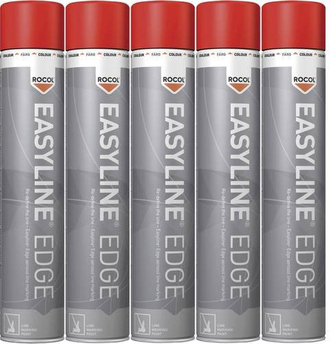 Rocol Easyline EDGE Linienmarkierungsfarbe Rot 5er Set - Bild 1