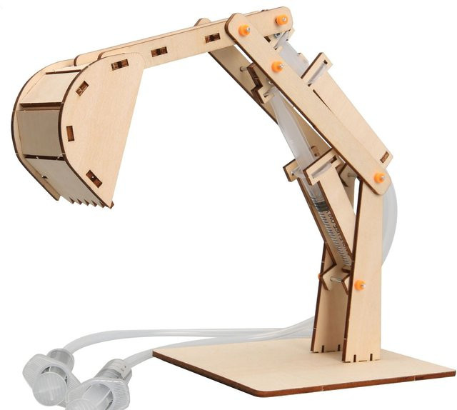Meade DIY-Hydraulikbaggermodell aus Holz, Kinderspielzeug - Bild 1