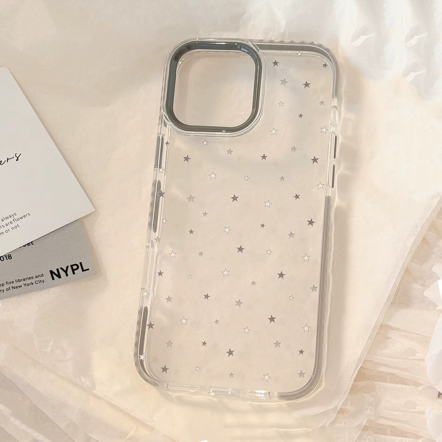 MUQGEW Koreanische Sterne-Magnet-Telefonhülle für iPhone 17 16 15 14 13 12 Pro Max, transparent, stoßfest und schützend - Bild 3