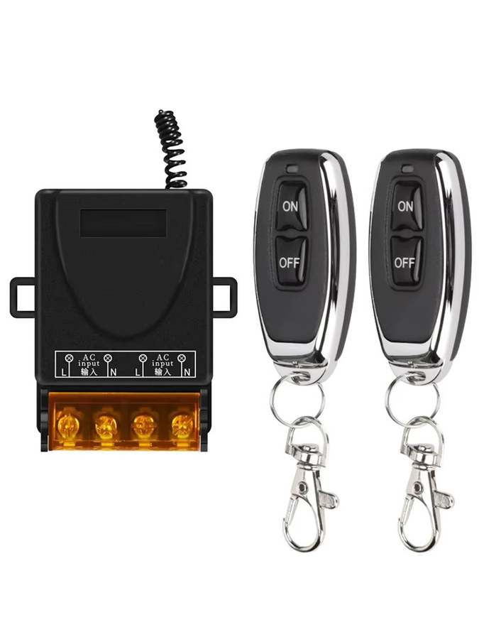 Szaoju RF 433 MHz Drahtlose Fernbedienung Schalter mit 10A Relais für Licht, Lampe, Wasserpumpe und Zugangssystem in Schwarz - Bild 2