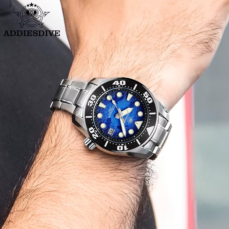 ADDIESDIVE Armbanduhr Automatik, Edelstahl, Saphirglas, Herren - Bild 6