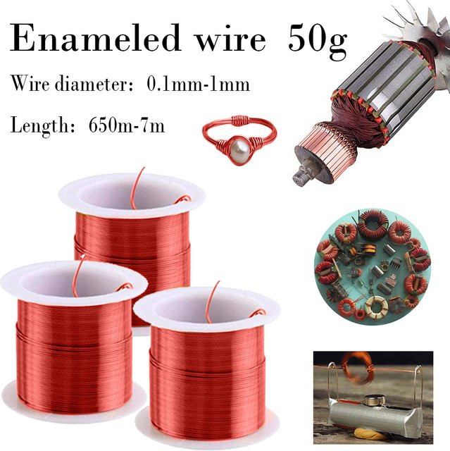 Roter emaillierter Kupferdraht für Präzisionsspulen und DIY-Elektronik, Durchmesser 0,1–1,0 mm - Bild 1