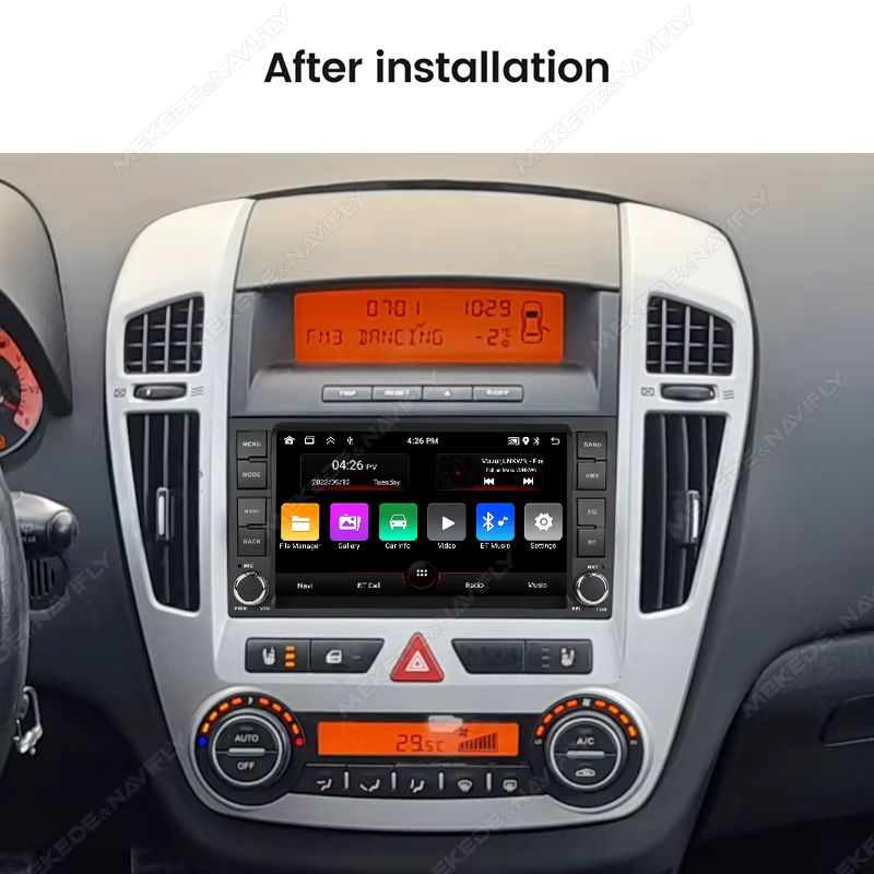 STRONGNAVI Drahtloses Multimedia-Display mit 7 Zoll Bildschirm für KIA Ceed 2007-2009, Android 15 Auto Radio mit CarPlay, Android Auto und GPS, Schwarz - Bild 2