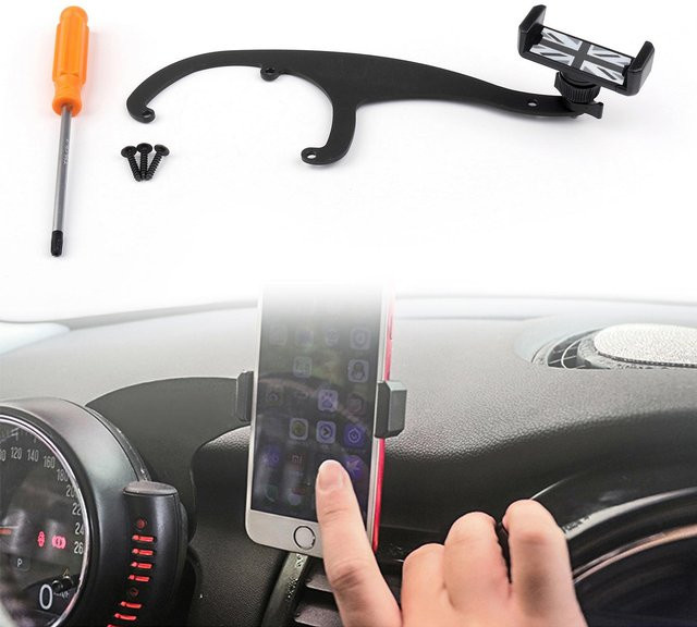 Artudatech GPS-Halterung für Autotelefon passend für Mini Cooper in Grau und Weiß - Bild 1