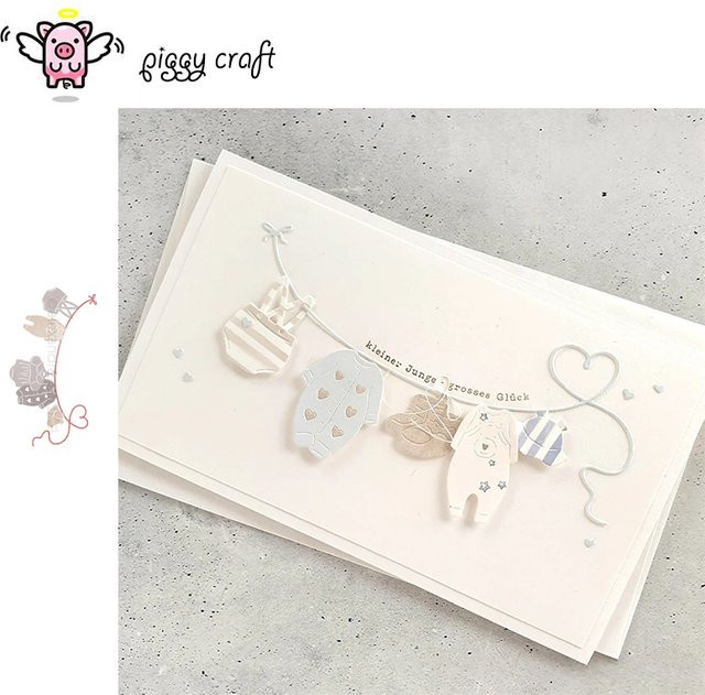 Piggy Craft Metall-Stanzformen für Scrapbook und Bastelarbeiten in Weiß - Bild 1