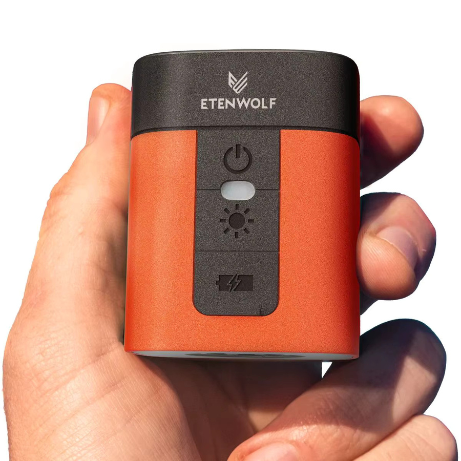 ETENWOLF AIR 3 Kleine Elektrische Luftpumpe und Campinglampe in Orange mit 2600mAh für Luftmatratzen, Schwimmbecken und Isomatten - Bild 6