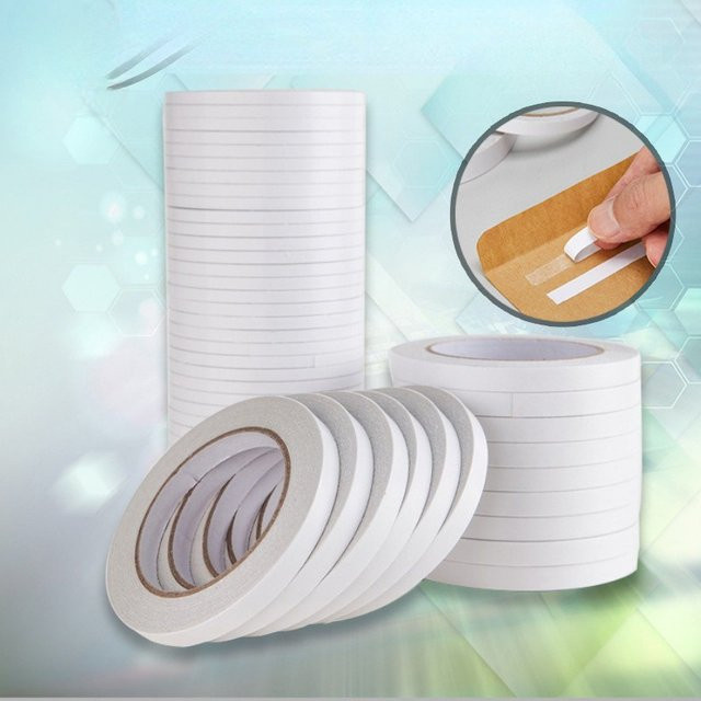 6 Rollen doppelseitiges Klebeband transparent extra stark für Scrapbooking und Bastelarbeiten - Bild 1
