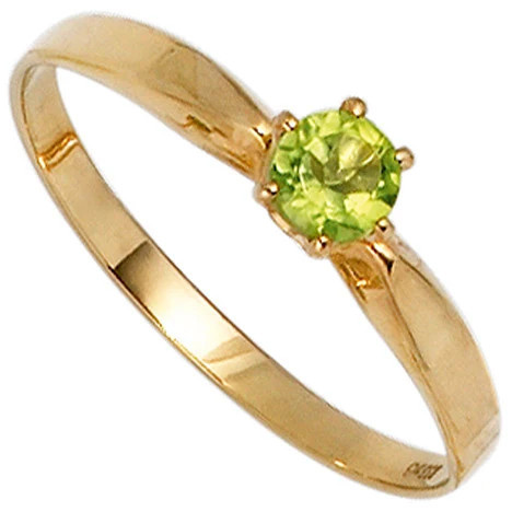 Colfem Ring 585 Gelbgold, Peridot, Damen, Ringgröße 52 - Bild 1