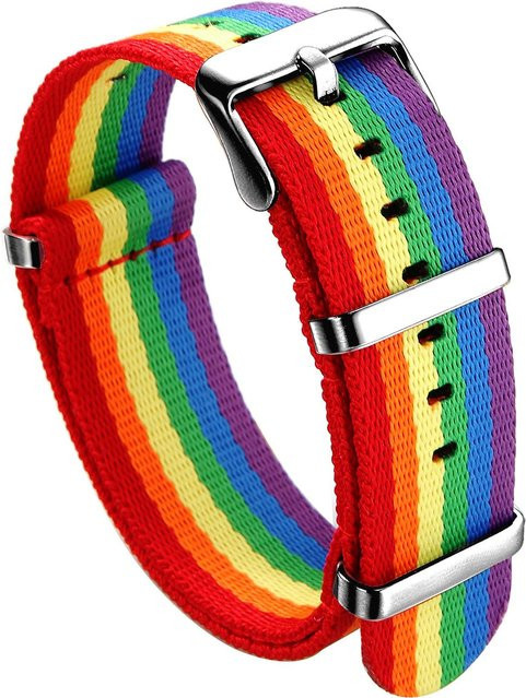 FashionFlair Uhrenarmband Twill-Nylon, Mehrfarben, 20mm, Unisex - Bild 1