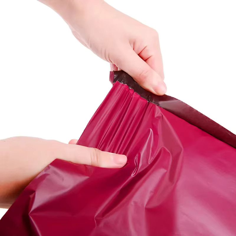 50 Stück Relchoor Biologisch Abbaubare Versandtaschen Selbstklebend, Wasserdichte Mailing-Beutel für Kleidung, Braun und Rot - Bild 1