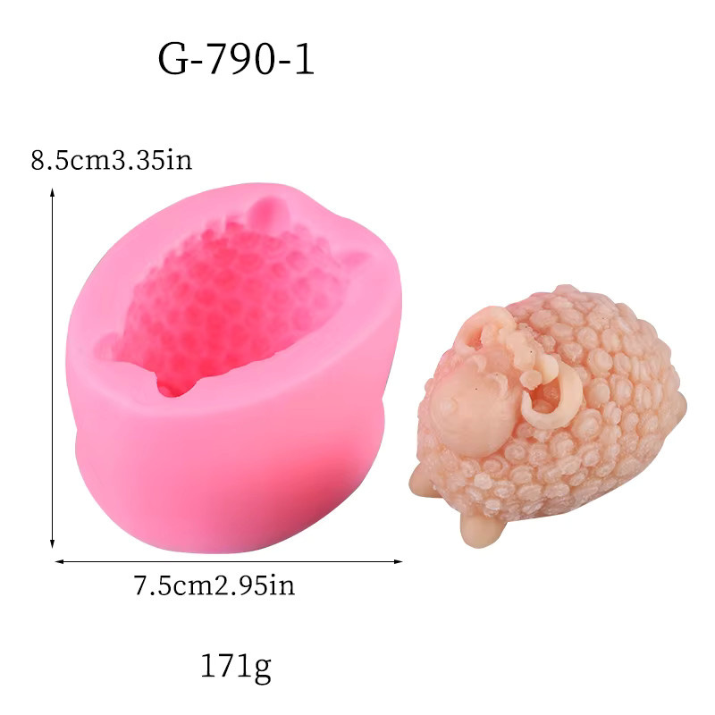 Silikonform für Kerzen mit Ramadan-Schaf-Elementen in Pink für deine DIY-Heimdekoration - Bild 3