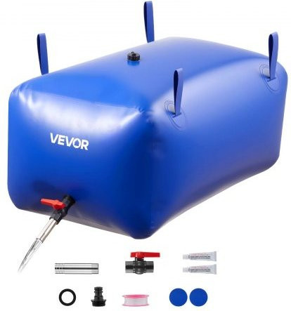 VEVOR Wasserspeicherblase aus PVC in Blau, 240 l tragbarer Wasserspeicherbehälter mit Zubehörset für Wohnmobil, Camping und Outdoor-Bewässerung - Bild 1