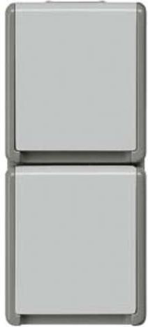 Siemens Delta Schutzkontakt-Steckdose Grau IP44 Aufputzmontage - Bild 1