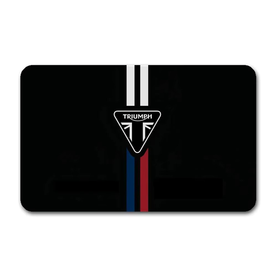 Rutschfeste T-Triumph Motorrad-Fußmatte von Potdemiel in Schwarz, B: 60,0 cm, T: 40,0 cm - Bild 6