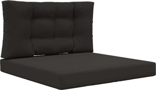 vidaXL Sofakissen für Draußen 2-teiliges Set Schwarz aus Polyester Breite: 80 cm - Bild 1