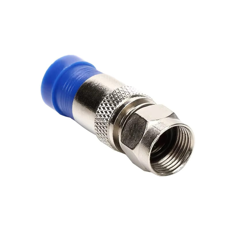 AOKIN 10er-Pack RG6-Koaxialstecker in Schwarz und Blau, 75-Ohm-F-Stecker für RG6 Dual-, Tri- und Quad-Shield-Kabel - Bild 3