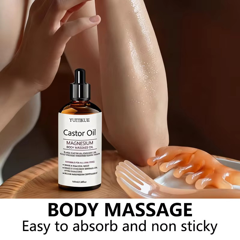 YUITIKUE Rizinusöl Magnesium Körpermassageöl, 100 ml - Bild 4