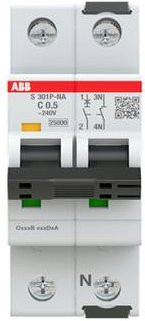 ABB S301P-C0.5NA Leitungsschutzschalter 0,5A 240V Grau - Bild 1