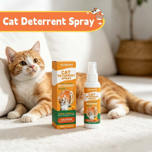 YEGBONG Katzenabwehrspray in Weiß zur Geruchsbeseitigung und gegen Urinieren, Kratzen sowie Beißen an Möbeln und Teppichen - Bild 1