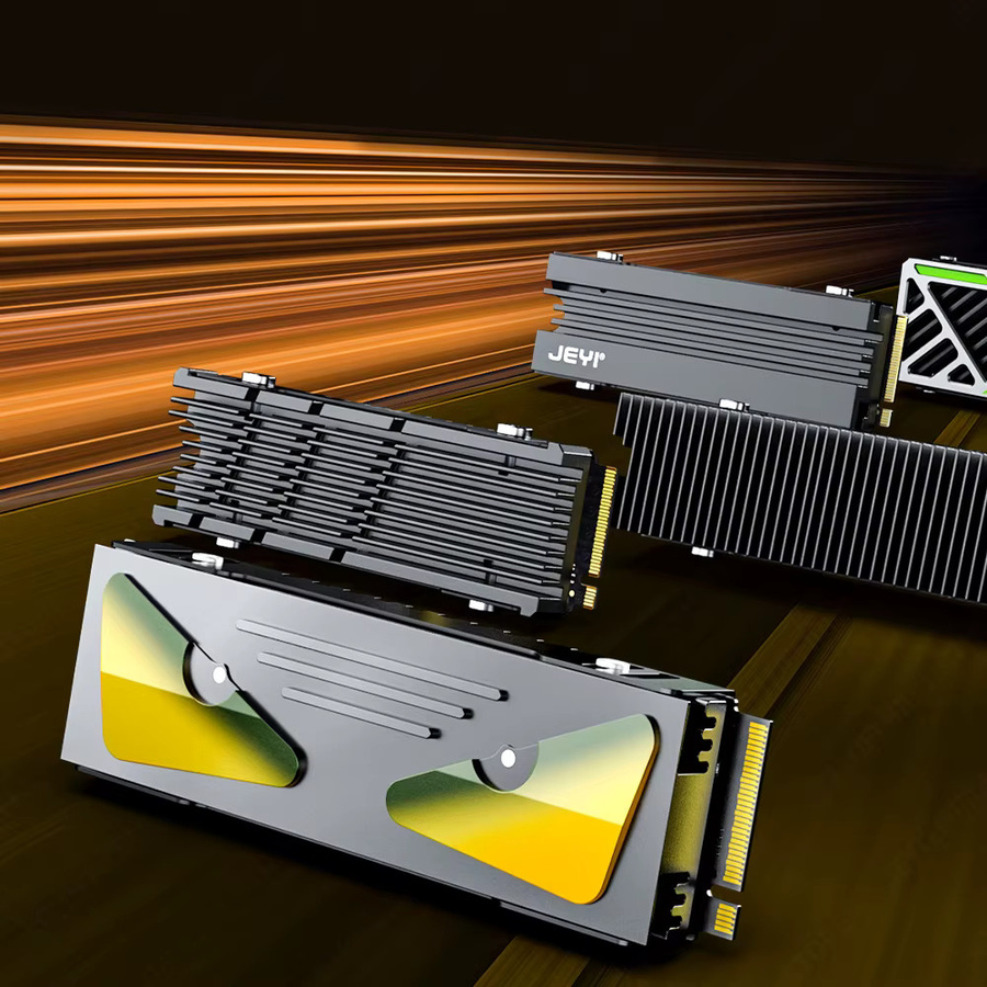 JEYI M.2 2280 NVMe SSD-Kühlkörper aus Aluminium in Schwarz für PC, PS5 und Laptop - Bild 6