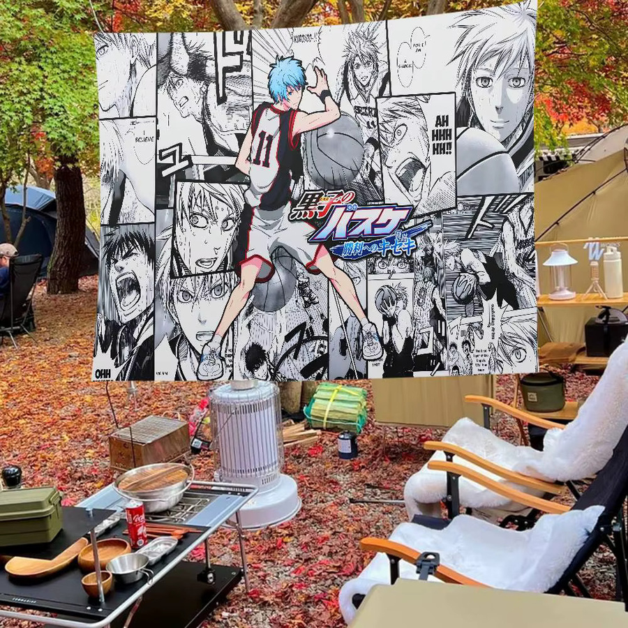 Mesuca Manga Basketball Banner Leinwand als Party-Hintergrund Dekoration, Mehrfarbig - Bild 5