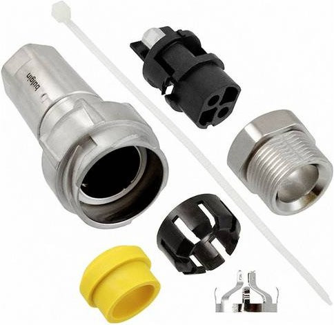 Bulgin PXM7011/02S/ST/1113/SN Rundsteckverbinder in Silber - Bild 1