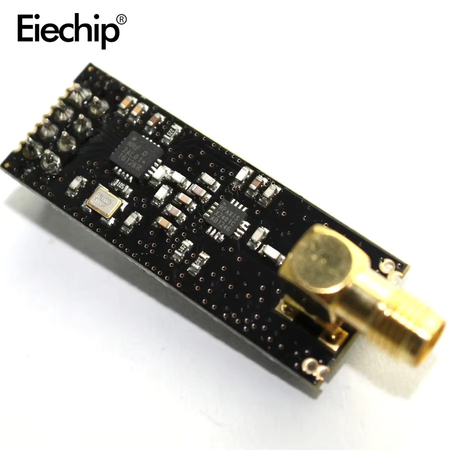 NRF24L01 PA LNA Funkmodul mit Antenne für Arduino, 2,4 GHz kabellose Übertragung mit 1000 Meter Reichweite, Schwarz - Bild 2